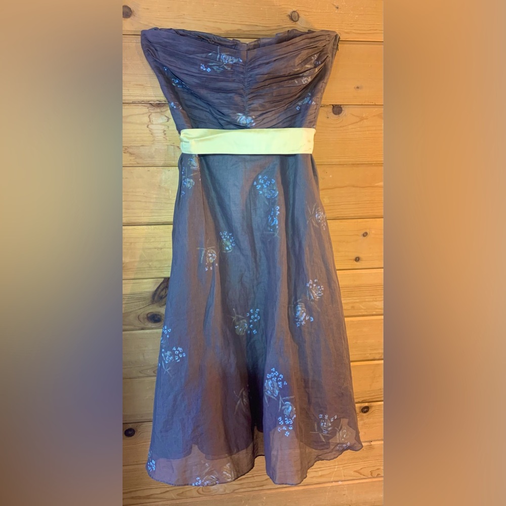 odille Cotton gauze watercolor print Party Dress